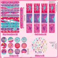 thumbnail image 4 of czcpp-Gymnastics Party Favors - 107 Pieces, Gymnastics Birthday Party Decorations Supplies for Kids, Including Notebook, Gift Bags, Slap Bracelets, Rubber Bracelets, Stickers, Keychain, Button Pin, 4 of 4
