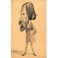 thumbnail image 2 of Monet, Claude 16x24 Gold Ornate Wood Framed with Double Matting Museum Art Print Titled - Caricature of Auguste Vacquerie, 2 of 4
