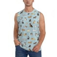 thumbnail image 1 of Balery Cartoon Doodle Puppy Camisetas sin mangas para hombre, absorbe la humedad y protege contra el mal olor.-XX-Large, 1 of 7