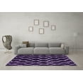 thumbnail image 3 of Ahgly Company Indoor Round Trellis Purple Modern Area Rugs, 8' Round, 3 of 4