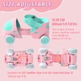 thumbnail image 3 of Patines de ruedas Mpoutik para niños, ajustables, cuádruples, rosas, 3 of 7