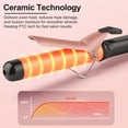 thumbnail image 2 of Hair Curling Wand Professional Curling Iron, Ceramic Hair Curler Wand with Heat-Resistant Glove, Dual Voltage (1.25 Inch), 2 of 8