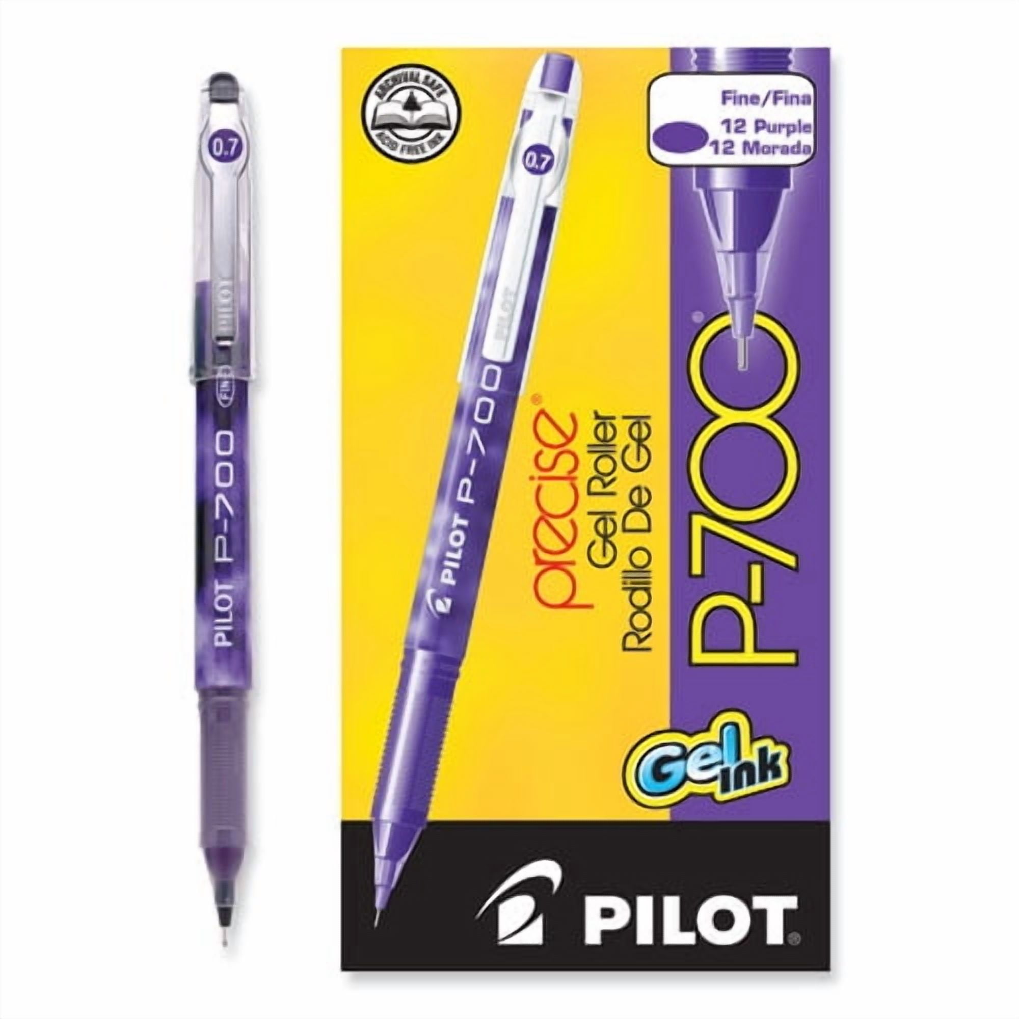 Precise P-700 Gel Pen, Stick, Fine 0.7 Mm, Purple Ink, Purple Barrel, Dozen | Bundle of 10
