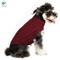 thumbnail image 4 of Deago Pet Dog Warm Jumper Knit Sweater Winter Clothes Puppy Cat Knitwear Costume Coat Apparel (Red, L), 4 of 7