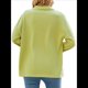 thumbnail image 5 of Sudadera Tipo Túnica de Larga Holgada para Mujer, Cuello Abotonado, Color Liso, para Invierno Verde M, 5 of 8