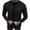 thumbnail image 2 of Maoxin Mens Jacket Fashion Men's Temperament Long Sleeve Hoodless Casual Outwear Jackets Black M, 2 of 6