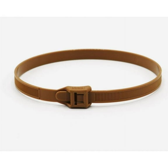 14" 120 LB Low-Profile In-Line Cable Ties (100/bag) - Tan