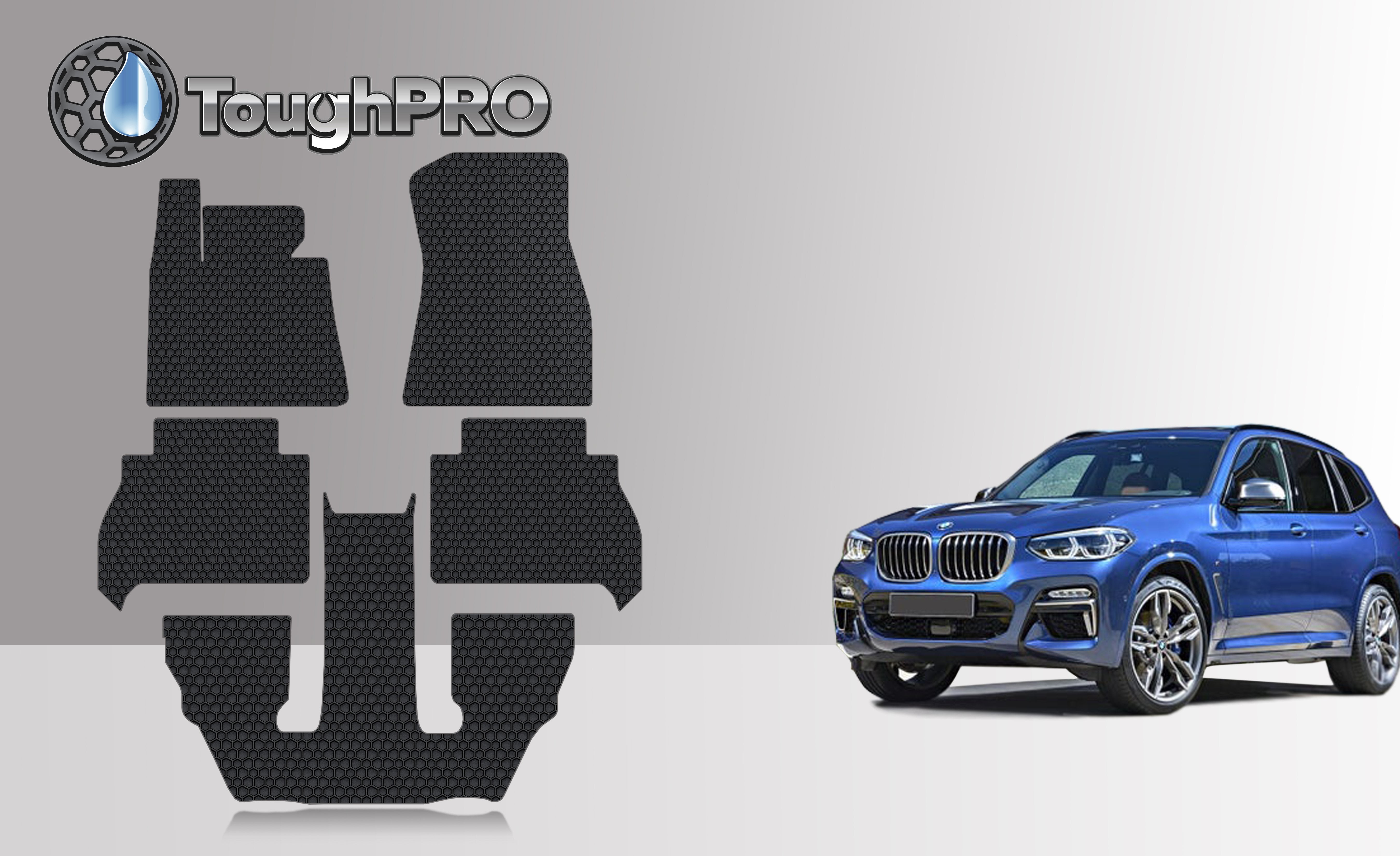 ToughPRO Floor Mat Accessories 1st, 2nd & 3rd Row Mats Compatible with