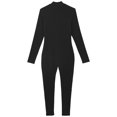 thumbnail image 5 of Sxiwei Men's Long Sleeve Full Body Unitard Leotard Bodysuit Athletic Jumpsuit Front Zipper Rompers Black L, 5 of 7