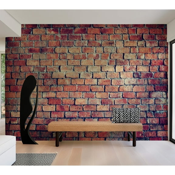 Tiptophomedecor Background & Patterns Wallpaper Wall Mural - Old Red Brick Wall