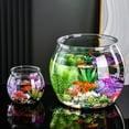 thumbnail image 5 of HHBEAUTY Plastic Clear Fish Bowl, Round Goldfish Betta Fish Tank, Desktop Bubble Bowl Plant Vase Pot for Fish Aquarium, Home Wedding Holiday Party Decor, 5 of 9