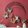 thumbnail image 3 of LuxenHome Metal Butterflies Moon Indoor/Outdoor Wall Decor, 3 of 7