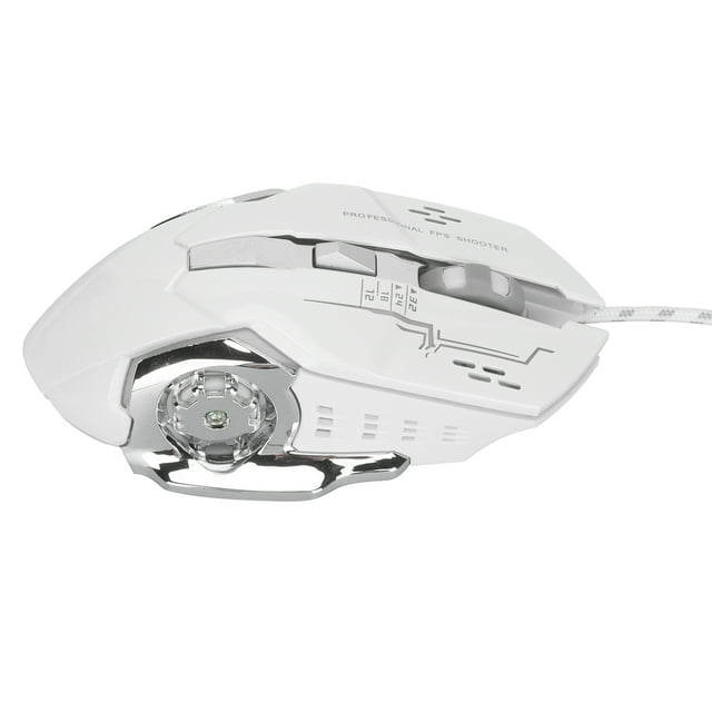 Gamer Mouse, Resistente Y Duradera Textura De Metal Diseño De Shell De Fondo Gaming Mouse Wired Ergonómico Streamline Diseño Para Office For Home