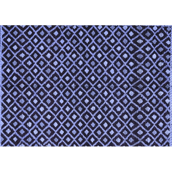Ahgly Company Indoor Rectangle Abstract Blue Modern Area Rugs, 6' x 9'
