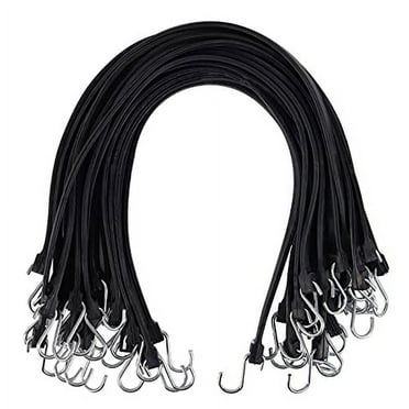 XSTRAP STANDARD 20 Pack 31'' Adjustable Natural Rubber Tarp Straps, EPDM Bungee Cords with Metal S Hooks, Ideal for Securing Tarps, Canvases, Motorcycle, and Cargo