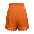 thumbnail image 3 of DHFJKG Womens Bohemian Shorts Crochet Trim Casual Drawstring Loose Fit Summer Beach Shorts Vacation Versatile Bottoms, 3 of 3