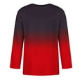 thumbnail image 4 of IYTR Men's Seven-Quarter Sleeve Shirts Short Sleeve T Shirts Fashion Pullovers Crewneck T-shirts Relaxed Tropical Beach Tee Shirts Summer Gradient Color Red XL, 4 of 4