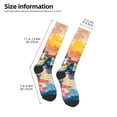 thumbnail image 2 of Yiaed Colorful Fishing Boats Print Great elasticity Adult Stockings Sports socks for Men and Women, 2 of 6