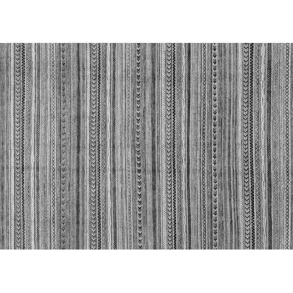 Ahgly Company Indoor Rectangle Abstract Gray Modern Area Rugs, 2' x 5'