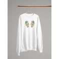 thumbnail image 3 of Flower Embroidery Hand Drawn Sweatshirt Women -Image by Shutterstock, Female XX-Large, 3 of 4