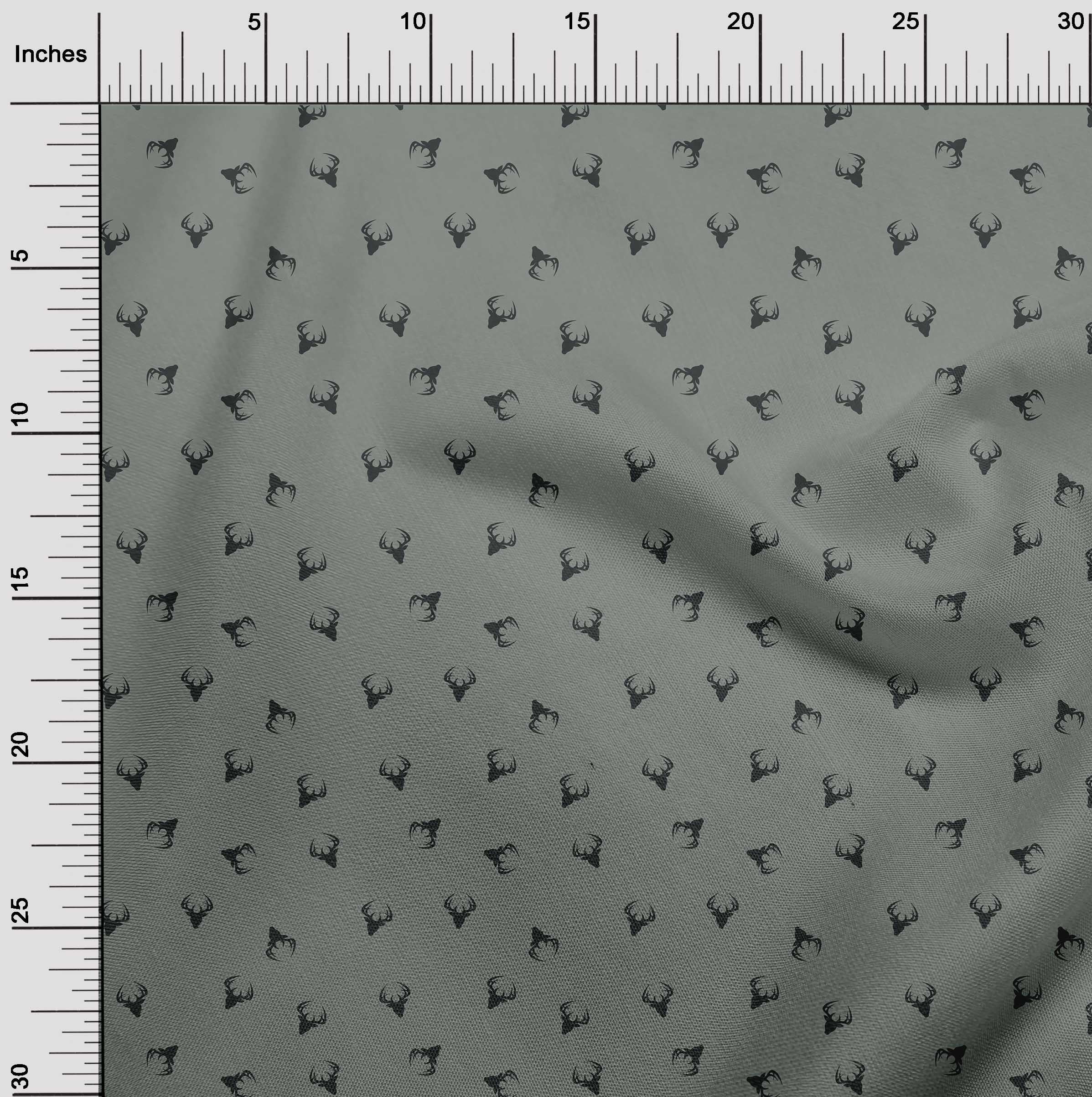 oneOone Polyester Spandex Gray Fabric Christmas Dress Material Fabric Print Fabric By The Yard 56 Inch Wide