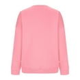 thumbnail image 3 of VNKIDY Women Relaxed Fit Crew Neck Long Sleeve Sweatshirt Casual Tops For Everyday Wear Solid Color Pullover Soft Dailywear, 3 of 4
