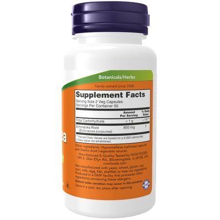 エキナセア 400mg 100粒 NOW Foods ナウフーズ サプリ