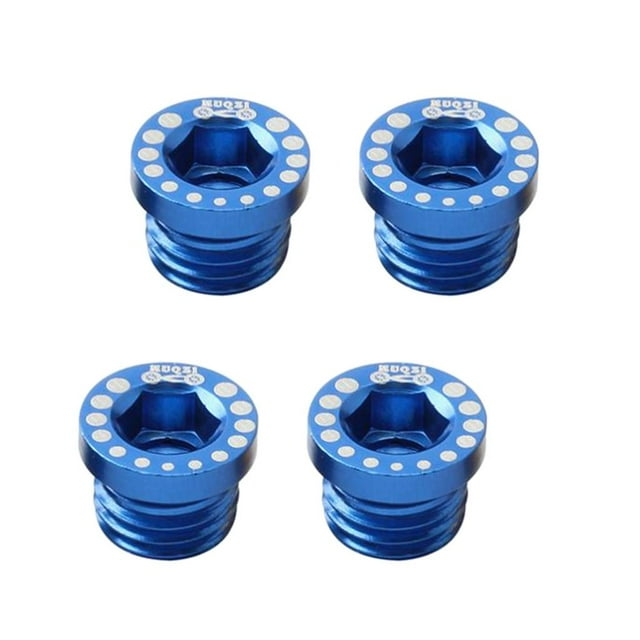 Rueda antioxidante de 4 piezas shamjiam aleación de aluminio M10x1,25 V Tornillo de a prueba de polvo Azul