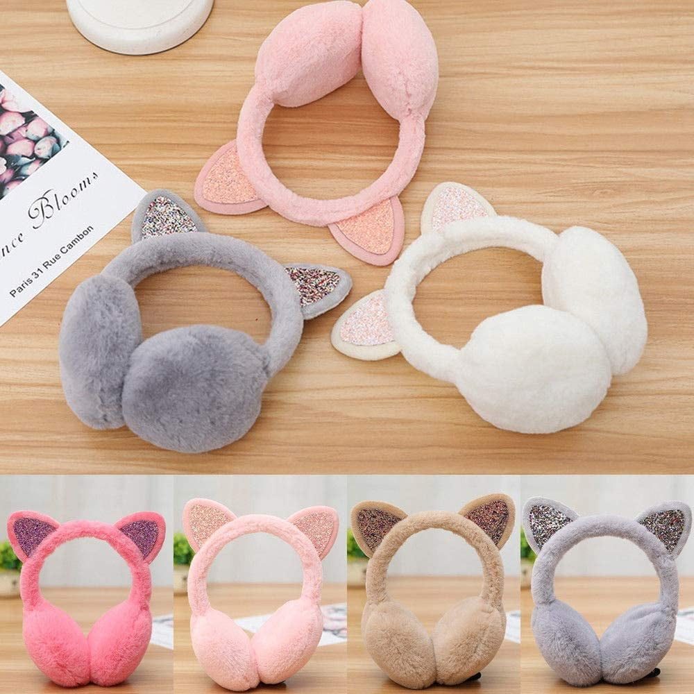 Pink and Gray Sparkle Ear Warmer