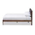 thumbnail image 3 of Baxton Studio Jupiter Mid-Century Modern Grey Fabric Upholstered Button-Tufted Queen Size Platform Bed, 3 of 5
