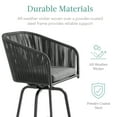 thumbnail image 4 of Best Choice Products Set of 2 Woven Wicker Swivel Barstools, Patio Bar Height Chairs w/ 360 Rotation - Black/Gray, 4 of 8
