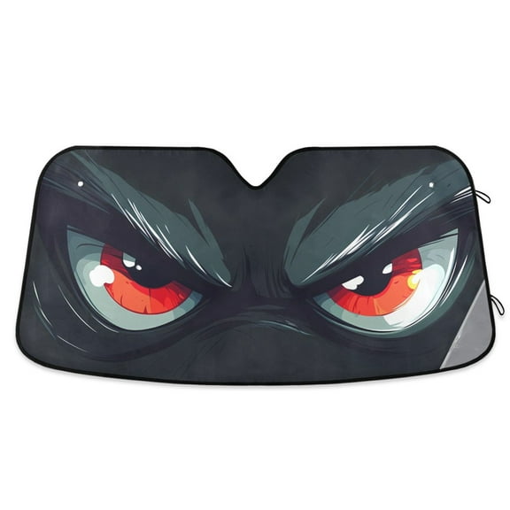 ALAZA Funny Cool Eyes Windshield Sun Shade Car Foldable Visor Block UV Rays Protector 55"x27.6"