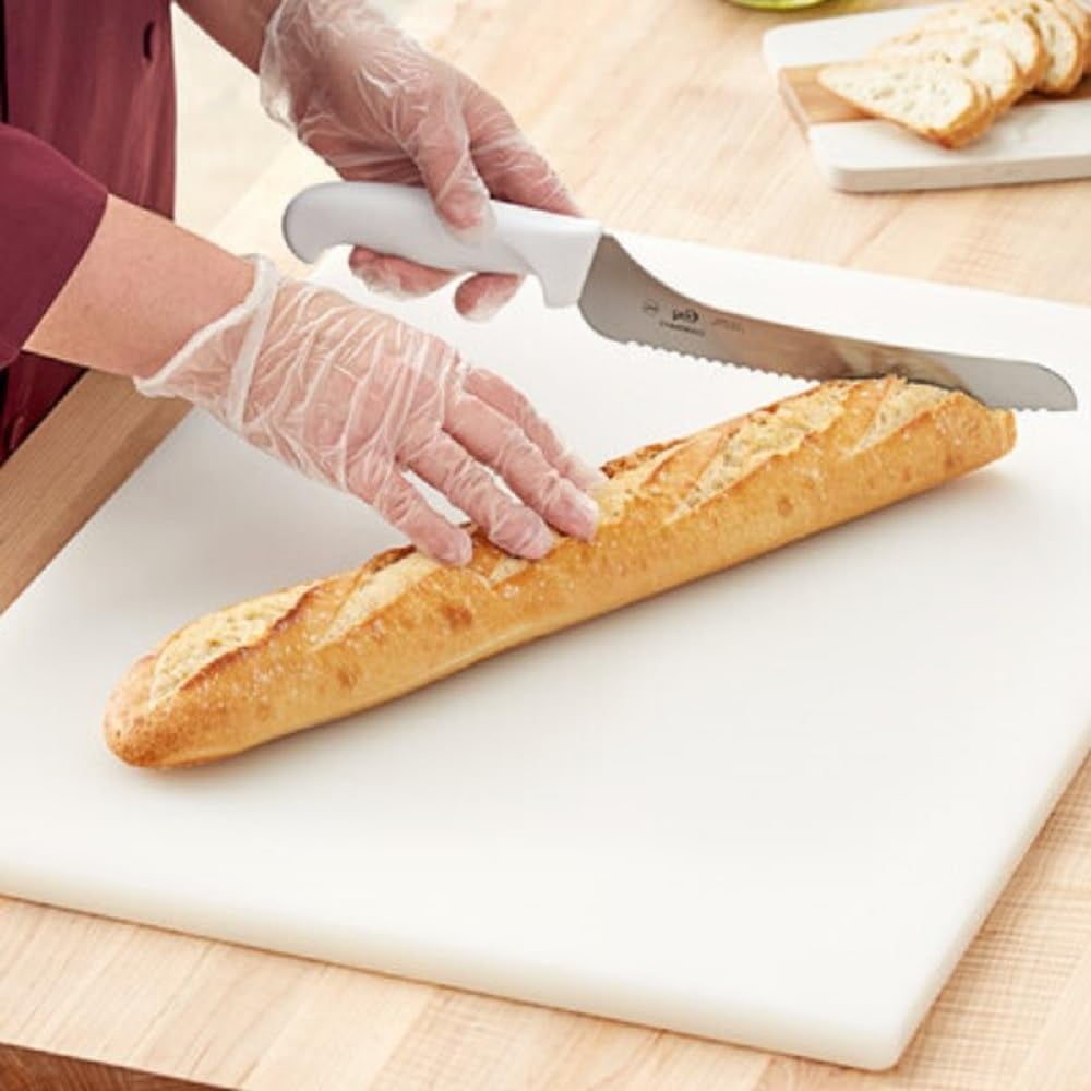 TrueCraftware- 24" x 18" x 1/2" White Plastic Utility Cutting Board- Non-Skid Thick Plastic Chopping Board Cutting Boards for Meat & Vegetables Fruits Dishwasher Safe Home Kitchen and Restaurants