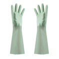 thumbnail image 3 of Guantes de felpa todo en uno de 39 cm, color rosa, de una sola pieza, resistentes al agua, cálidos, para lavar platos, de goma, para limpieza de cocina, duraderos y todo en uno, 3 of 5