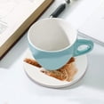 thumbnail image 5 of SKYSONIC Round Drink Coasters 1 Pcs Irish Doodle Pup Absorbent Ceramic Coaster with Cork Base for Coffee Cups Housewarming Gift for Home Decor, 5 of 6