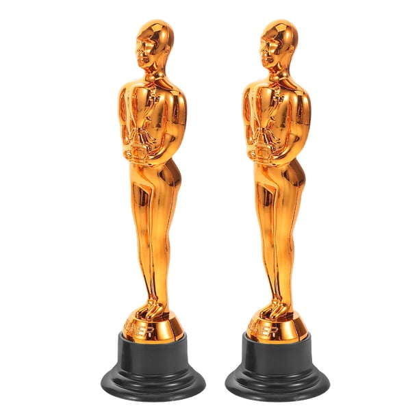mini trofeos de plástico brillante para fiestas y decoración, ideales para competiciones deportivas infantiles.