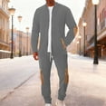thumbnail image 3 of Wlynlyn Mens Sweatsuits Winter Tracksuit 2 Piece Outfits Stand Collar Zip up Jackets Cargo Sweatpants 2 Piece Jogging Sets, 3 of 9