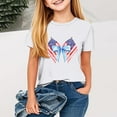 thumbnail image 2 of Taqqpue Kid 4th of July T-Shirts Boys Girls American Flag Shirt Patriotic Top Short Sleeve Crew Neck Tees for Girls Boys 2-13 Years, 2 of 4