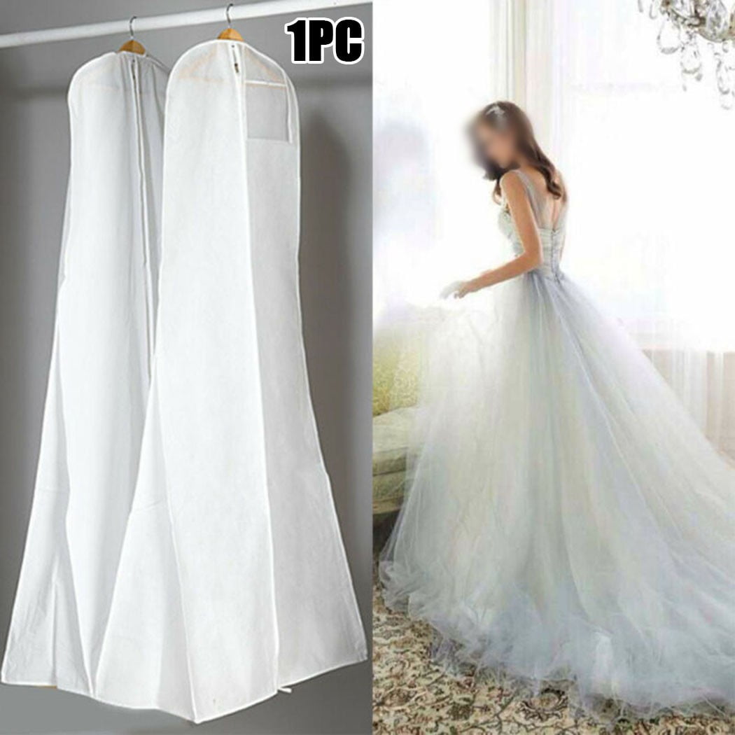 EG_ Extra Large Clear Wedding Dress Bridal Gown Garment Breathable Cover Storage 