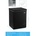 thumbnail image 4 of GGTB 3.0 Cu.ft Chest Freezer with Adjustable Temperature, Top Open Door, Removable Basket for Home Kitchen Office Bar, Black, 4 of 9