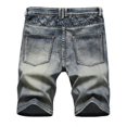 thumbnail image 3 of CHOK Athletic Shorts for Men High-End Ripped Personality Camouflage Stitching Trend Shorts In Clearance Blue Xs, 3 of 8