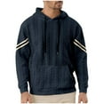 thumbnail image 2 of pstuiky Camisas suaves de manga larga para hombre, Sudadera con capucha de manga larga para hombre, informal, holgada, con cordón y bolsillo, de punto, de color liso camisetas de hombre xxl, 2 of 5