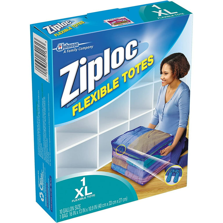 Ziploc Storage Bags for Clothes, Flexible Totes for Easy and Convenient  Storage, 1 XL Bag, Pack of 4 (4 Total Bags)