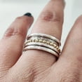 thumbnail image 2 of Infinity Spinner Band, Meditation Ring, 925 Sterling Silver Ring, Spinning Thumb Ring, Two Tone Ring, Fidget Ring, Handmade Jewelry, Christmas Oxidized, Womans Band Ring, Anxiety Ring, Mans Band Gifts, 2 of 6