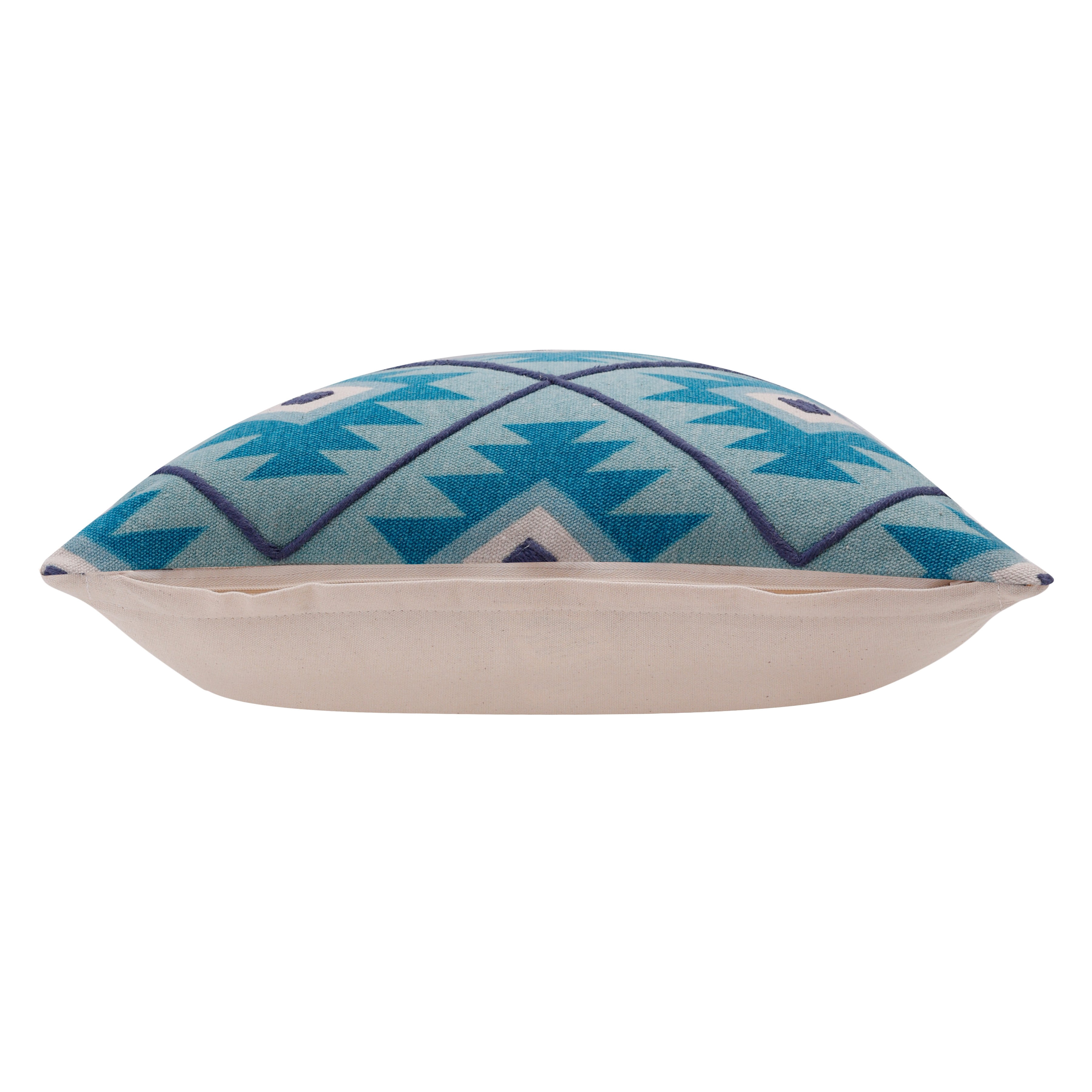 Harlow Hill 20" x 20" Blue/White Geometric Cotton Adult Decorative Throw Pillow Cover