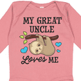 thumbnail image 4 of Inktastic My Great Uncle Loves Me with Sloth and Hearts Boys or Girls Long Sleeve Baby Bodysuit, 4 of 5