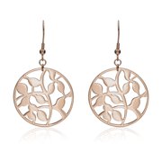 Pink Ivy Stainless Steel Rose Gold Statement Earrings