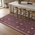 thumbnail image 2 of TURCURNO 3x8 Runner Rug, Vintage Boho Washable Kitchen Runner Rug Distressed Rug Indoor Retro Carpet for Hallway Entryway Bedroom, Low Pile Non Slip Indoor Rug, Vintage Red, 2 of 10
