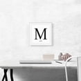 thumbnail image 2 of ARTCANVAS Modern Black and White Gray Serif Alphabet Letter M Canvas Art Print - Size: 12" x 12" (1.50" Deep), 2 of 9