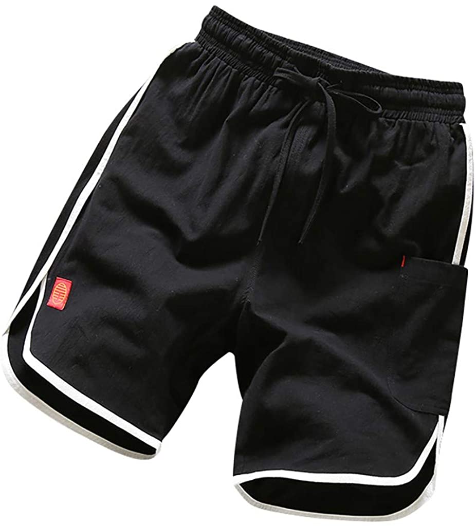 Men's Linen Shorts Cotton Pocket 